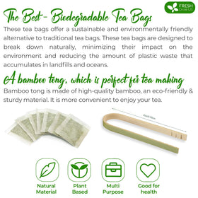 FreshDrinkUS Ginkgo tea bag in travel mug illustrates on-the-go enjoyment