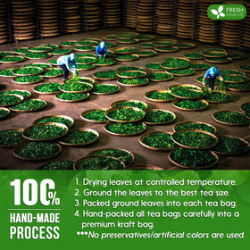 FreshDrinkUS Gotu Kola brewed cup showing inviting aroma and smooth taste.