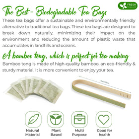 FreshDrinkUS Eco-friendly tea bags made from corn fiber.