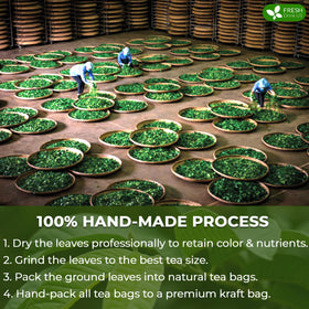 FreshDrinkUS steeping tea in cup, fragrant herbal aroma.