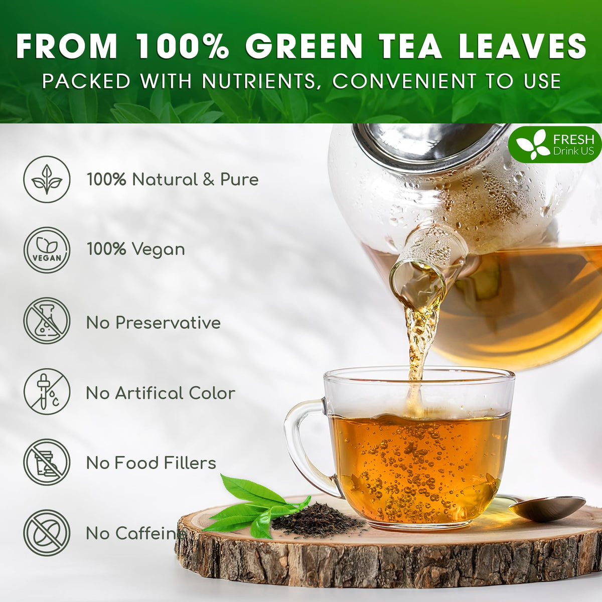 FreshDrinkUS handmade tea bag production process.