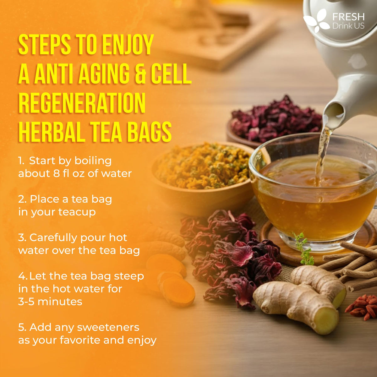 FreshDrinkUS Harmony Tea iced glass demonstrates versatile cold brew option