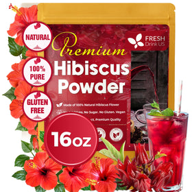 FreshDrinkUS hibiscus powder packaging preserves freshness for convenient storage.