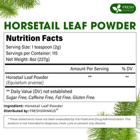 Horsetail powder ready for pantry storage and daily use.