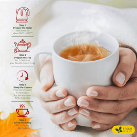 FreshDrinkUS hot tea pour delivers a smooth, earthy moment.