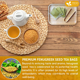 FreshDrinkUS iced fenugreek tea served cold as a caffeine-free option.