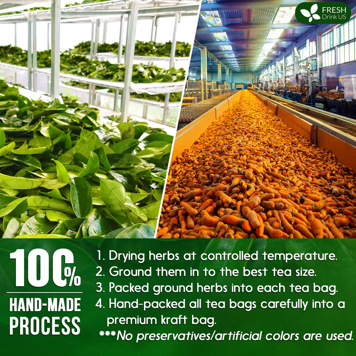 FreshDrinkUS kraft packaging preserves freshness and supports sustainable packaging.