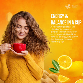 FreshDrinkUS lemon-ginger tea brew steep releasing warm fragrance