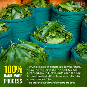 Brewing FreshDrinkUS mango leaf tea creates a calming, caffeine-free herbal cup.