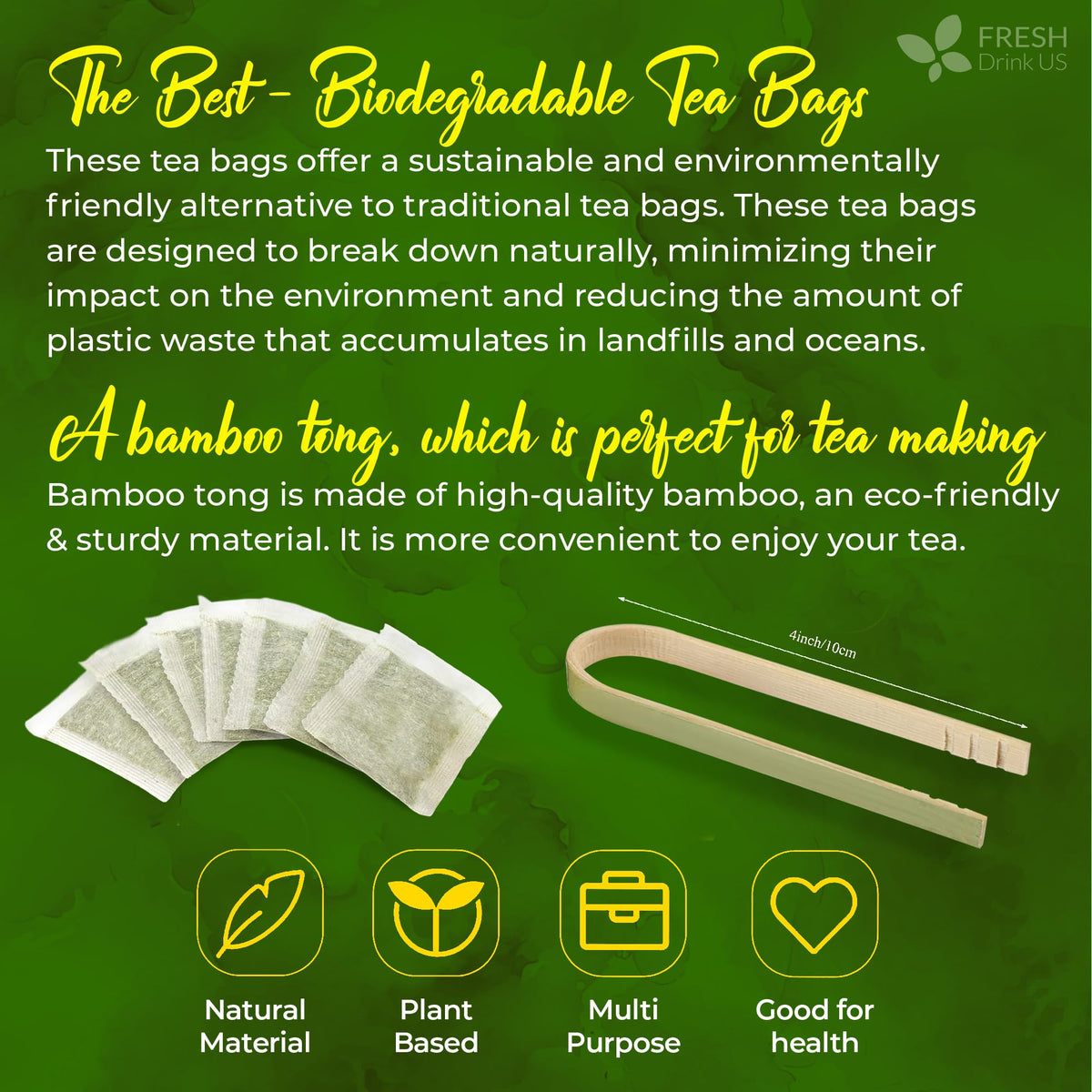 Steam rising from a cup of FreshDrinkUS mango leaf tea showcases a caffeine-free option.