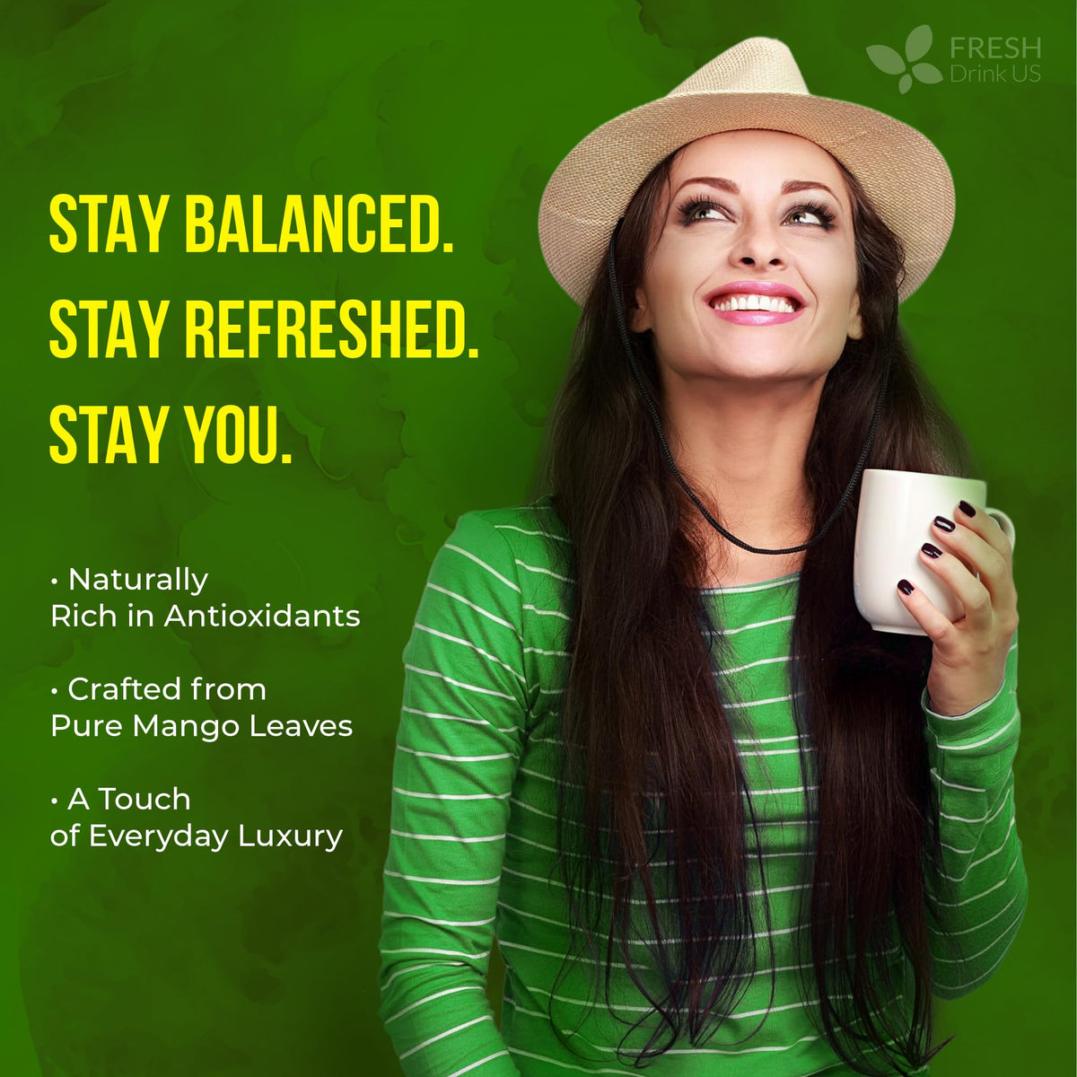 FreshDrinkUS mango leaves tea served for family offers a soothing caffeine-free ritual.