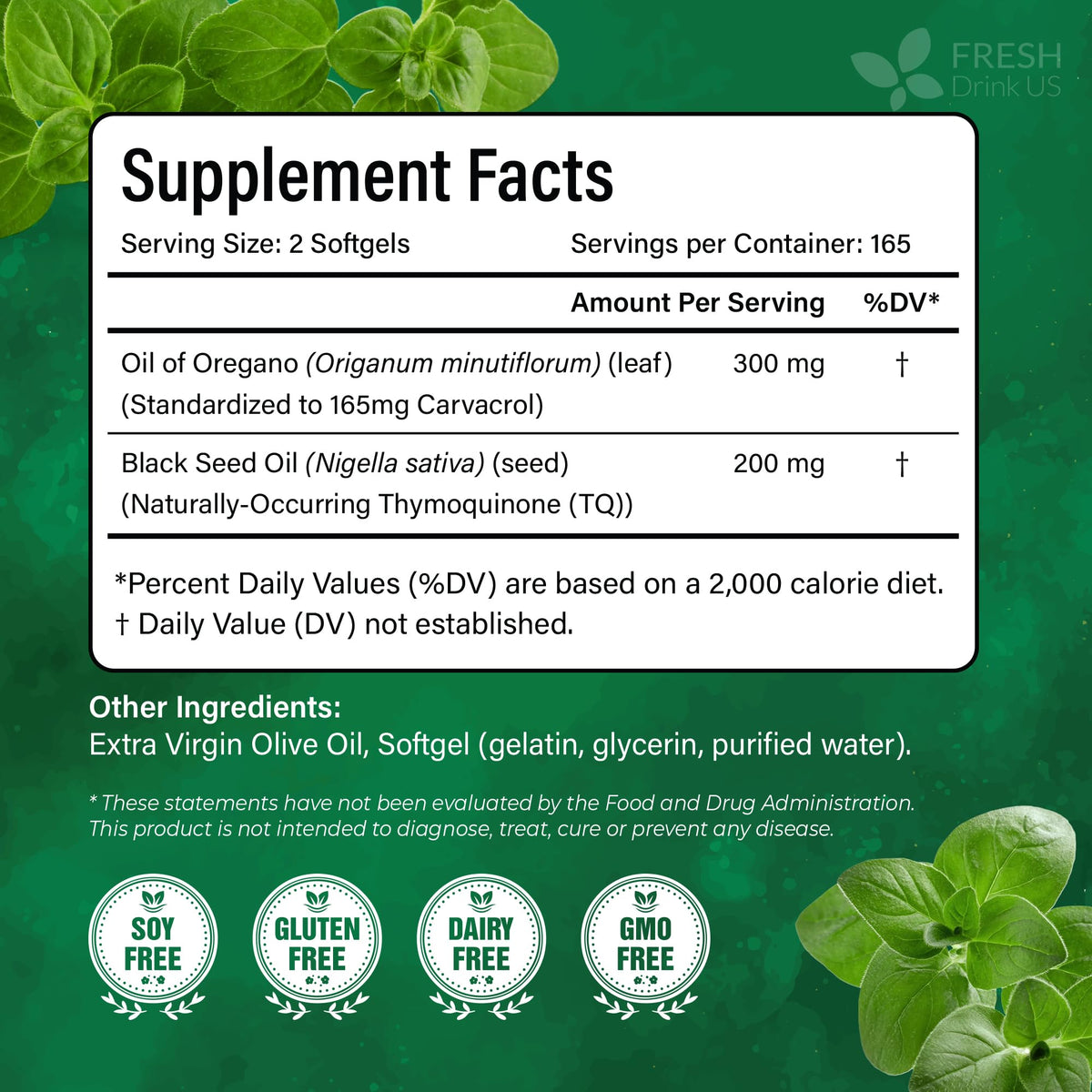 FreshDrinkUS natural aroma softgel conveys plant-based freshness without overpowering taste