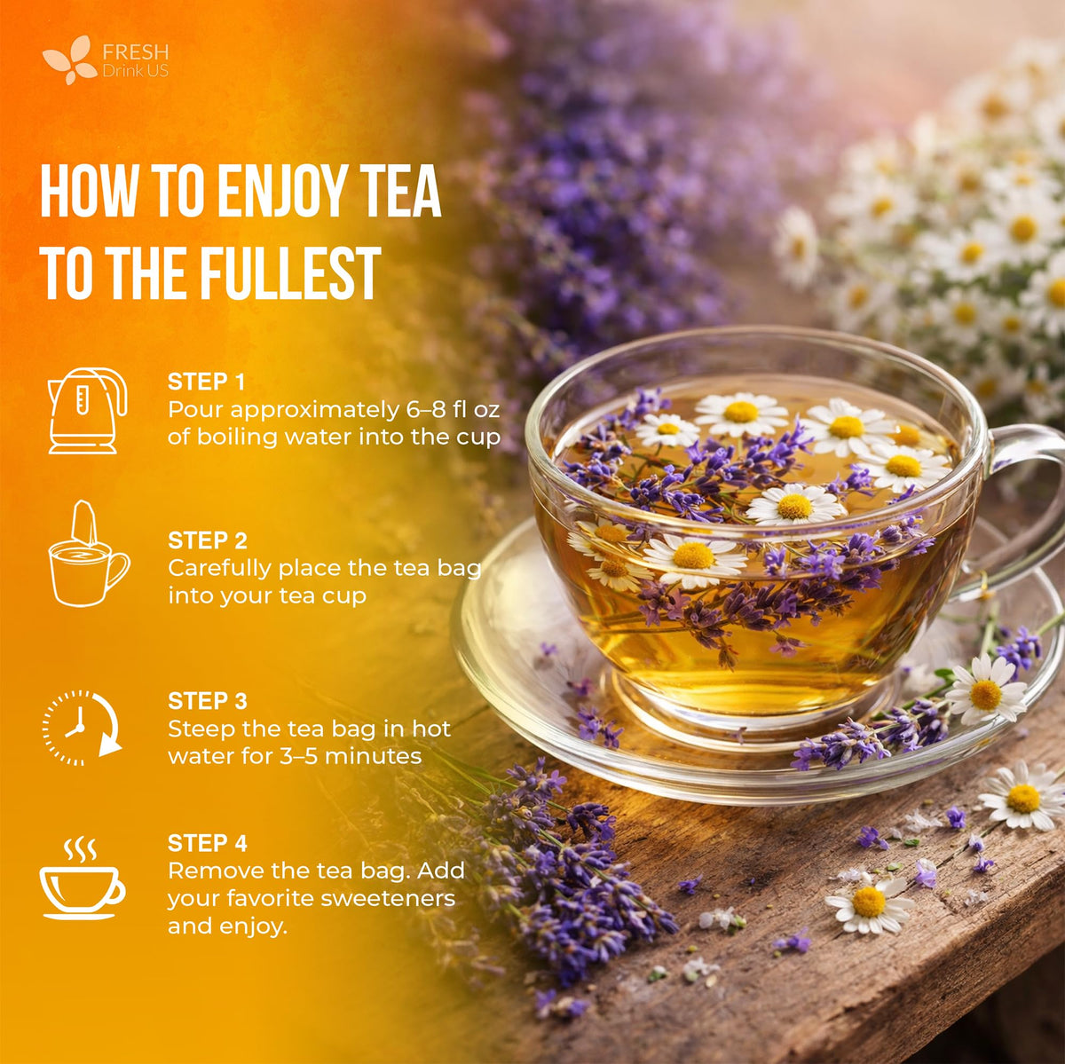 FreshDrinkUS natural corn fiber tea bag for eco-friendly tea breaks.