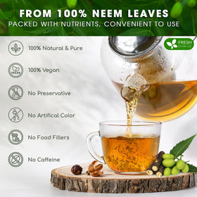 FreshDrinkUS neem tea bag packaging highlights resealable bag for fresh flavor