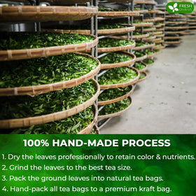 FreshDrinkUS nettle tea collection arranged for premium tea experience.