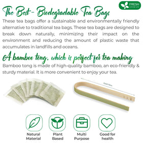 FRESHDRINKUS on-the-go tea bags ready for busy days.