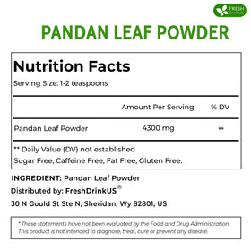 Natural green tint from FRESHDRINKUS Pandan Leaf Powder in recipes.