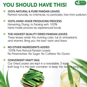 FreshDrinkUS pandan leaves closeup highlighting fresh fragrance