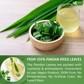 FreshDrinkUS pandan leaves sun-dried process with bright color
