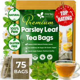FreshDrinkUS premium parsley tea bags pack for pure, additive-free flavor.