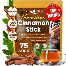 FreshDrinkUS premium cinnamon inner bark sticks ready for tea and spice infusions.