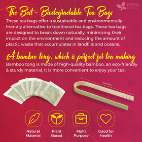 FreshDrinkUS ingredients layout emphasizes premium raspberry leaves and chamomile blossoms.
