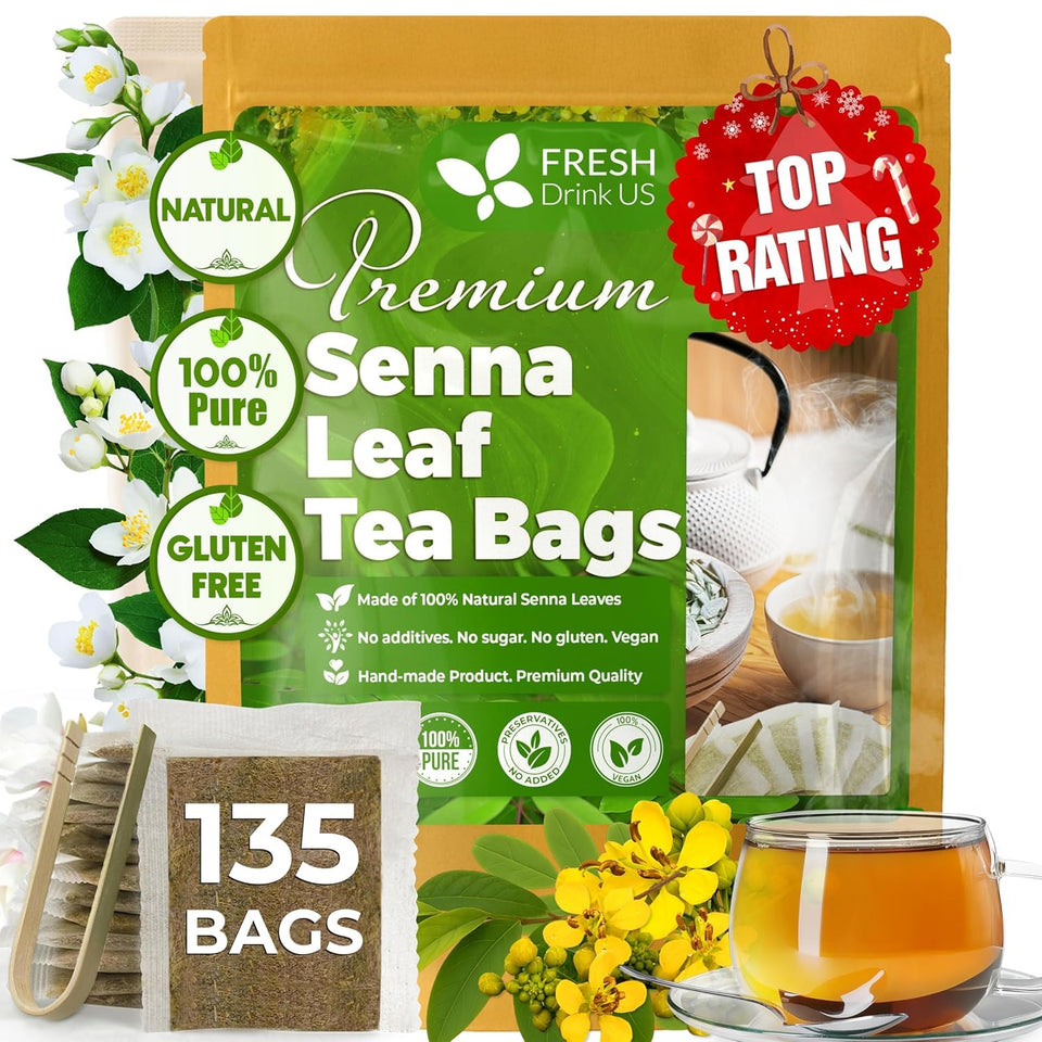 FreshDrinkUS senna tea bags packaging showing eco-friendly design for daily use