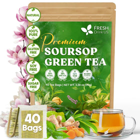 FreshDrinkUS soursop green tea bags packaging with eco-friendly design preserving freshness