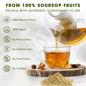 FreshDrinkUS soursop powder scoop for convenient serving.