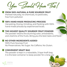 FreshDrinkUS soursop tea brew in glass demonstrates caffeine-free infusion.
