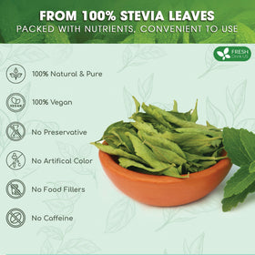 FreshDrinkUS stevia leaves sun-dried texture preserving flavor