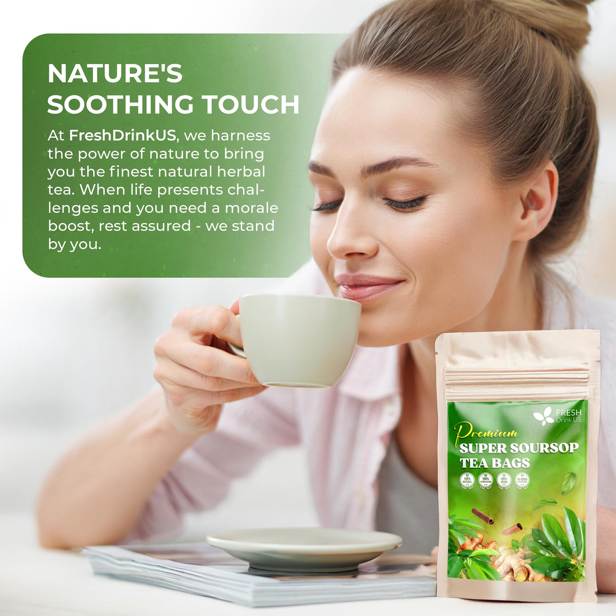 FreshDrinkUS sugar-free herbal tea offers versatile enjoyment without added sugar.