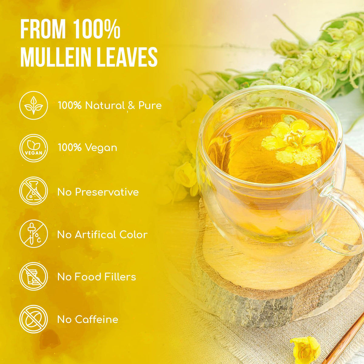 FreshDrinkUS sun-dried mullein leaves captured at peak aroma