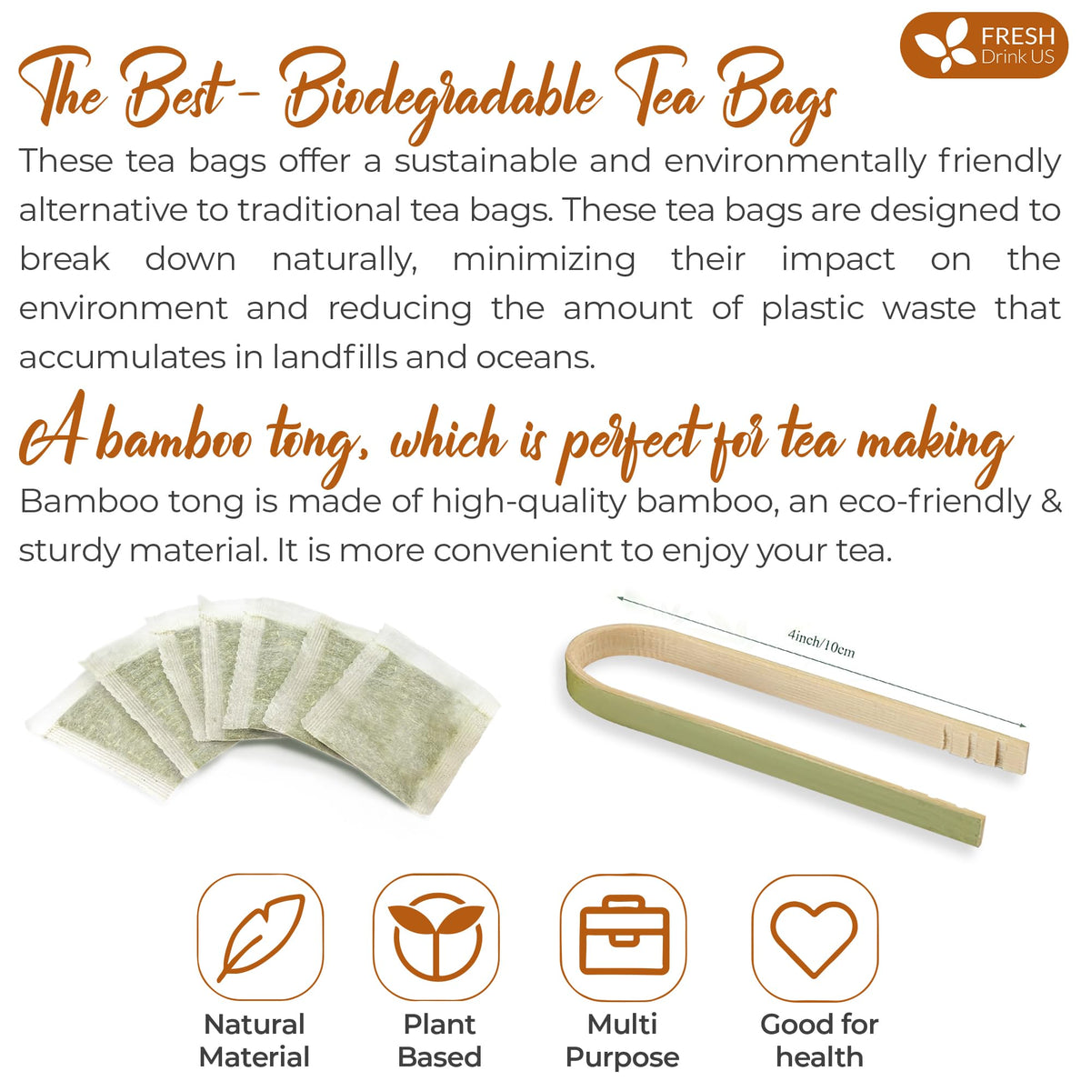 FreshDrinkUS tea bag in hot water demonstrates easy brewing