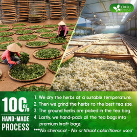 FreshDrinkUS tea-bag-inside-transparent-pack communicates clarity and easy preparation.