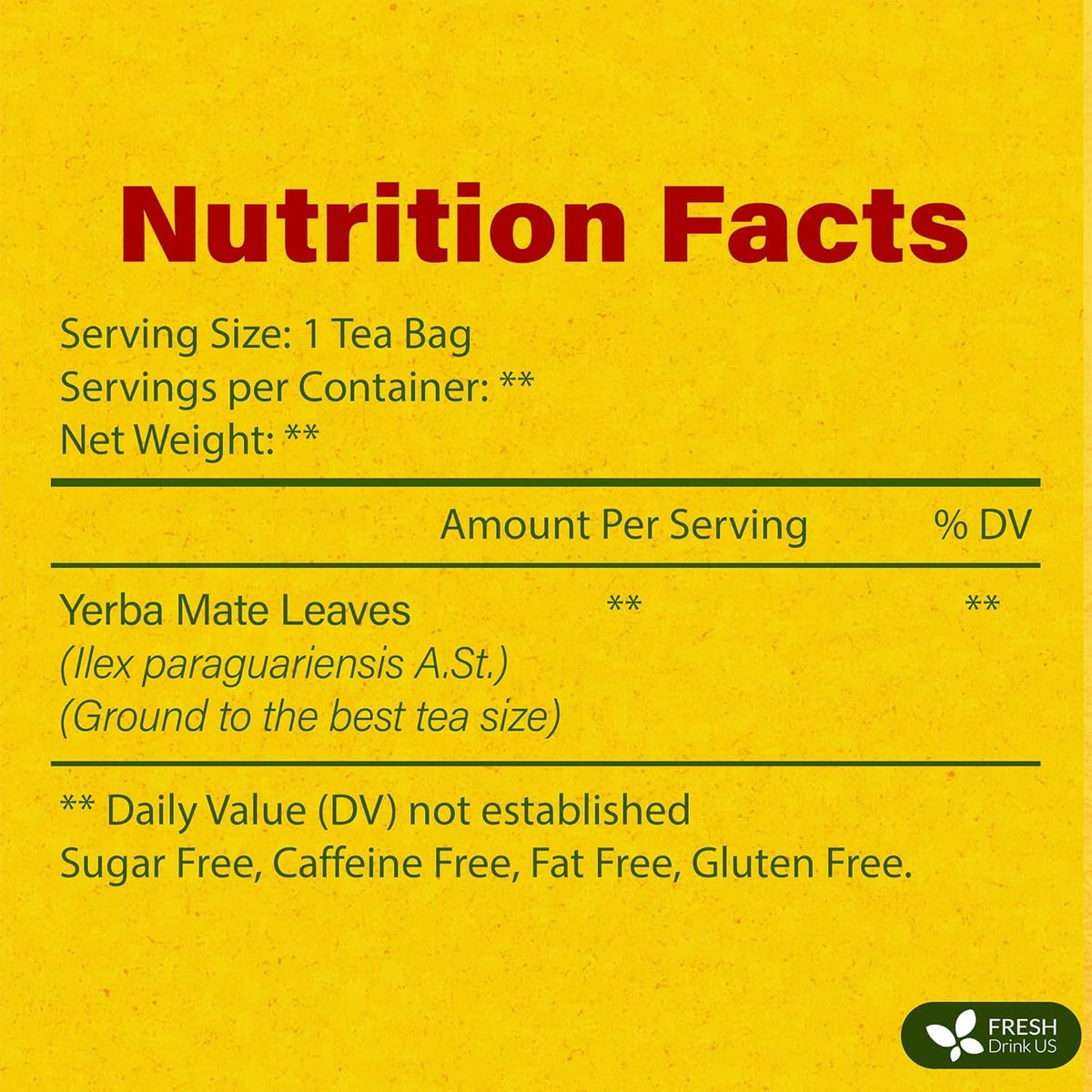 FreshDrinkUS yerba mate leaves close-up highlights premium quality and aroma.