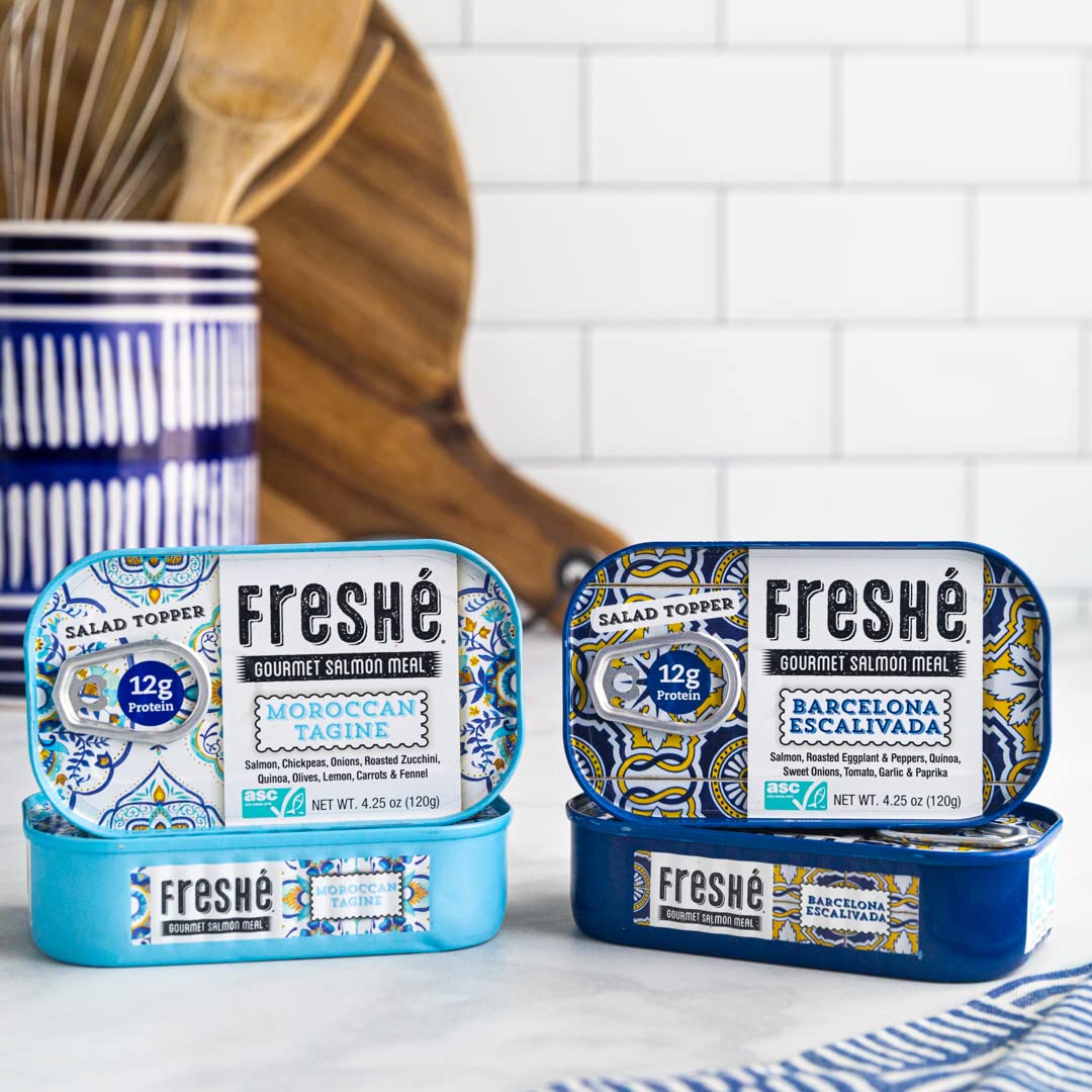Freshé all-natural sustainable salmon in a BPA-free tin for clean eating.