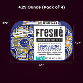 Freshé salmon healthy on-the-go snack with high protein and gluten-free options.