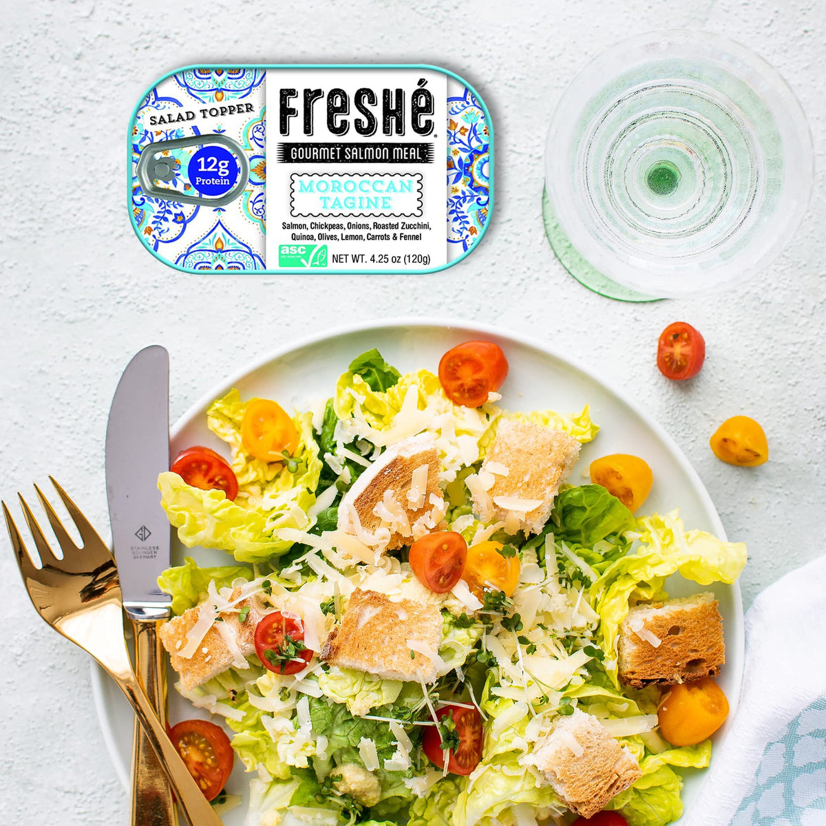 Freshé small meals big protein, European-inspired tins for busy days.