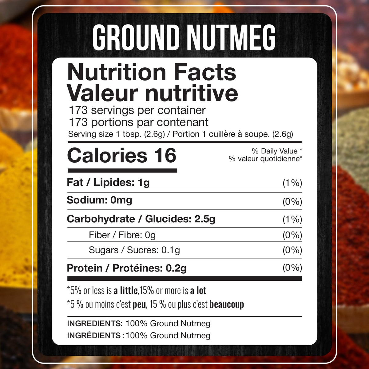 Fresh Finest Ground Nutmeg Powder aroma inspires warm desserts and rich savory sauces.