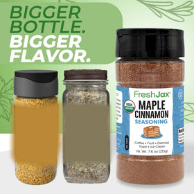 FreshJax Italian herb seasoning on pasta for vibrant flavor