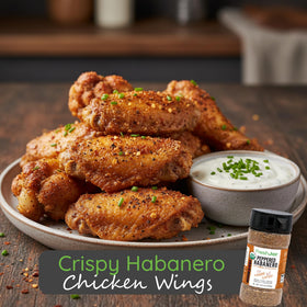FreshJax Peppered Habanero close-up dispensing spice for quick meals