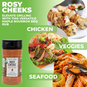 Ribs coated with Rosy Cheeks for savory southern-style flavor