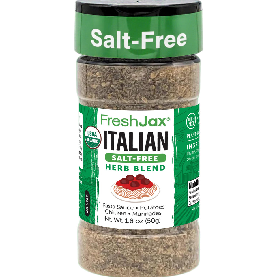 FreshJax salt-free Italian herb seasoning bottle pour for sauces