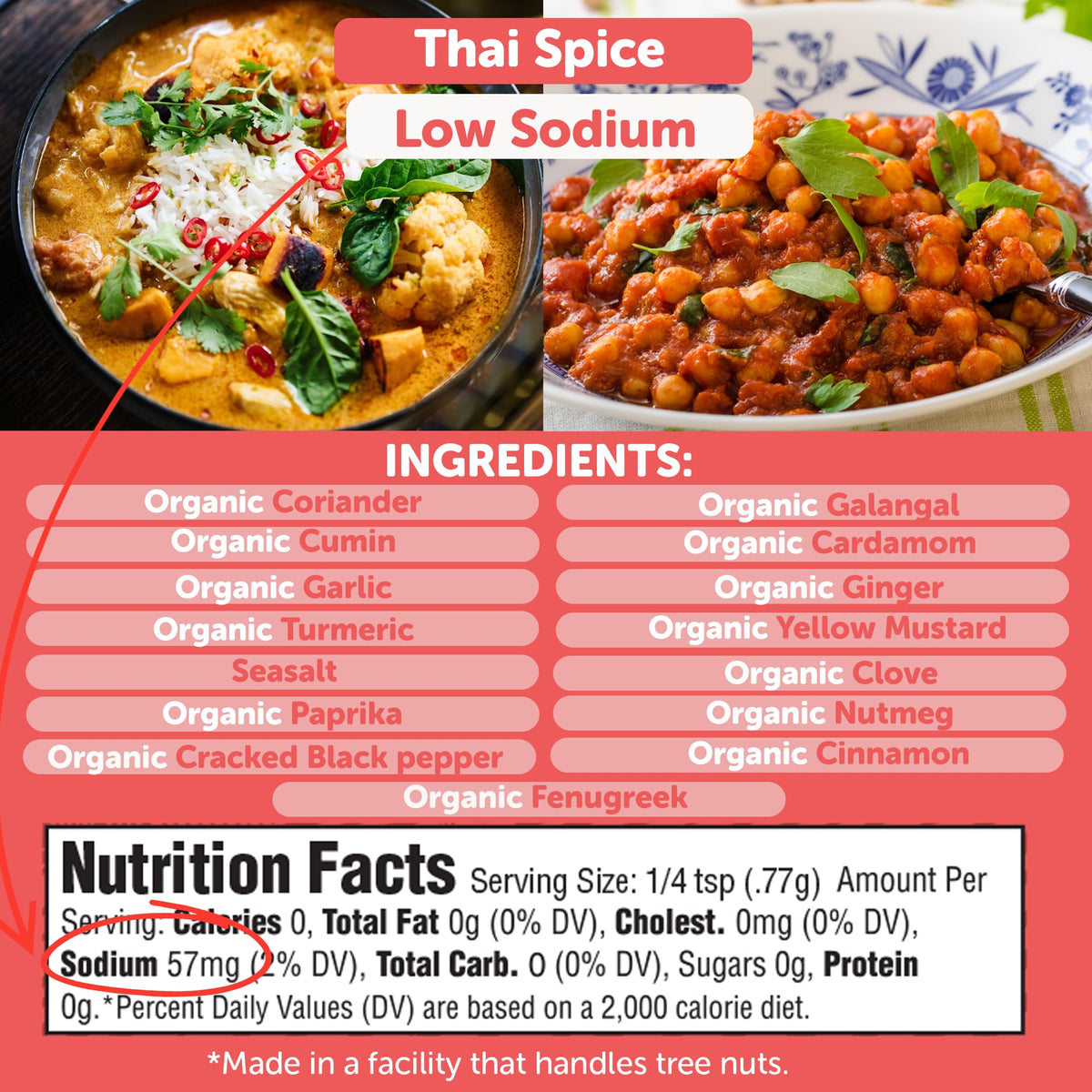 FreshJax Thai Spice Powder bottle in hand for easy seasoning