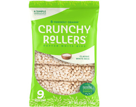 Friendly Grains Classic White Rice Rollers close-up reveals crisp, airy texture.