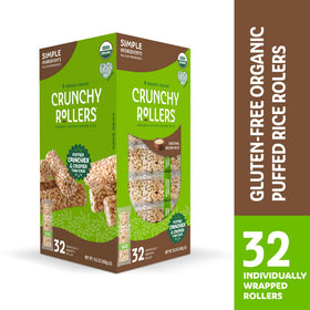 Friendly Grains Original Brown Rice Rollers served on plate as quick snack.