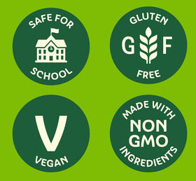 Friendly Grains travel ready pack shown for school or work snacking.