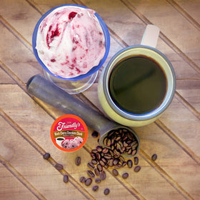 Friendly's brewed cup image with dessert-inspired aroma and smooth finish