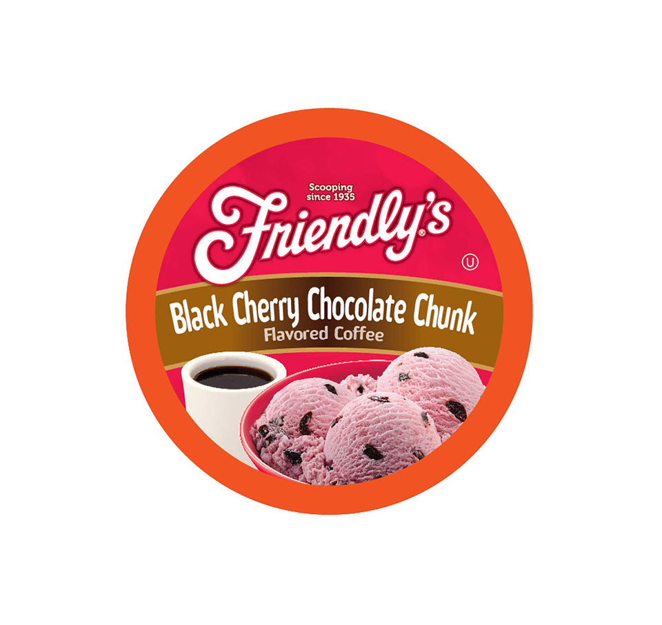 Friendly's Cherry Chocolate Ice Cream coffee pod front view for flavorful mornings